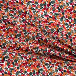 Tkanina bawełniana PREMIUM RED OLIVES #9784-03