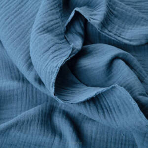 Double Gaze - Cotton muslin STEEL BLUE A1278 #138